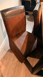 6 eetkamer stoelen op wieltjes zsm ophalen, Huis en Inrichting, Stoelen, Ophalen, Overige materialen, Gebruikt, Bruin