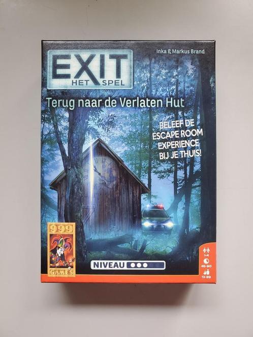 Exit Het spel - Terug naar de verlaten hut, Hobby en Vrije tijd, Gezelschapsspellen | Kaartspellen, Zo goed als nieuw, Een of twee spelers