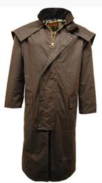 Lange waxjas regenjas winterjas S M L XL XXL bruin nieuw, Bruin, Nieuw, Overige maten, Ophalen of Verzenden