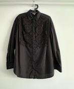 Blouse oversized zwart met kant H&M maat M/L, Kleding | Dames, Blouses en Tunieken, Ophalen of Verzenden, Nieuw, Maat 38/40 (M)