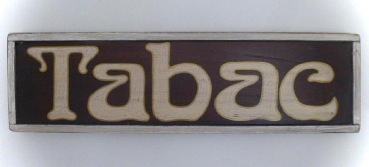 Geschilderd reclame bord/Tabac/Frans/Frankrijk/Art Nouveau, Verzamelen, Merken en Reclamevoorwerpen, Zo goed als nieuw, Reclamebord