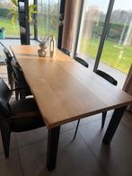 Eiken boomstam tafel Maatwerk 240x98 cm, Ophalen, 200 cm of meer, 50 tot 100 cm, Zo goed als nieuw