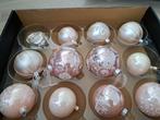 Kerstballen glas luxe roze, Ophalen, Zo goed als nieuw