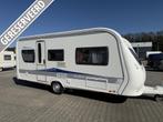 Hobby Excellent 495 UL bouwjaar 2009 met zgan voortent, 2 aparte bedden, Rondzit, Hobby, Schokbreker
