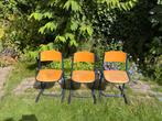 Schoolstoelen vintage 3x, Huis en Inrichting, Ophalen, Gebruikt, Drie