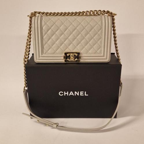 Chanel Gray Medium Caviar Boy Flap 2020, Sieraden, Tassen en Uiterlijk, Tassen | Damestassen, Zo goed als nieuw
