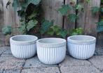 Bloempot cement grijs Parlane grey planter 3 stuks Nieuw, Tuin en Terras, Bloempotten, Ophalen, Overige materialen, Rond, Nieuw