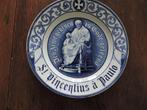 antiek porselijn regilieus wandbord St , Vincentius a paulo, Ophalen of Verzenden