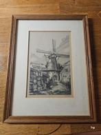 Molen Litho in Lijst, Antiek en Kunst, Ophalen of Verzenden
