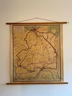Schoolplaat landkaart vintage Drente, Antiek en Kunst, Ophalen, Aardrijkskunde