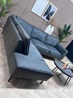 ZGAN Industriële Microleer Hoekbank - Antraciet - 280 x 230, Huis en Inrichting, Banken | Bankstellen, Ophalen, 250 tot 300 cm