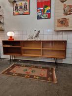 Vintage dressoir sideboard in teak jaren 60 hairpin pootjes, Huis en Inrichting, Kasten | Dressoirs, Ophalen, Gebruikt, ,, ,