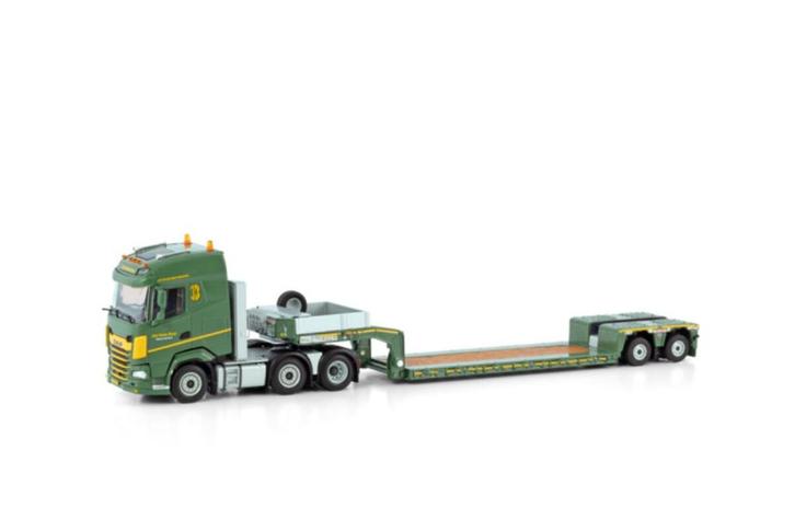 JAN KEES BOER; DAF XG 6X2 TWIN STEER EURO LOW LOADER - 2 AXL, Hobby en Vrije tijd, Modelauto's | 1:50, Nieuw, Bus of Vrachtwagen
