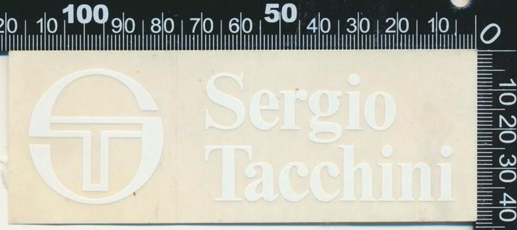 Sticker: Sergio Tacchini (1), Verzamelen, Stickers, Zo goed als nieuw, Bedrijf of Vereniging, Ophalen of Verzenden