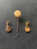 Shell Jubileum speld en hangers 14 k goud plus briljantjes., Ophalen of Verzenden, Goud