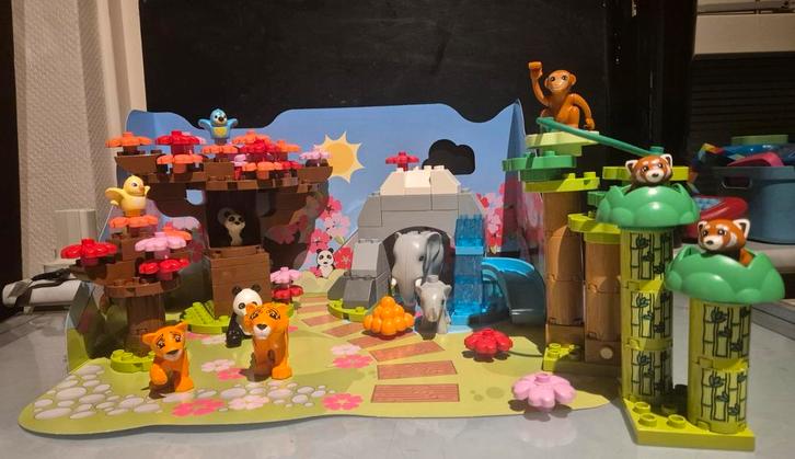 Lego Duplo Wilde dieren van Azië - 10974, Kinderen en Baby's, Speelgoed | Duplo en Lego, Zo goed als nieuw, Duplo, Complete set