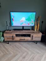 Industriële tv-meubel eettafel salontafel mangohout ZGAN, Huis en Inrichting, Kasten | Televisiemeubels, Minder dan 100 cm, 25 tot 50 cm