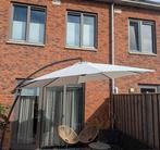 Zweefparasol ecru 3 meter diameter incl. voet/gewicht., Ophalen, Kantelbaar, Gebruikt, 2 tot 3 meter