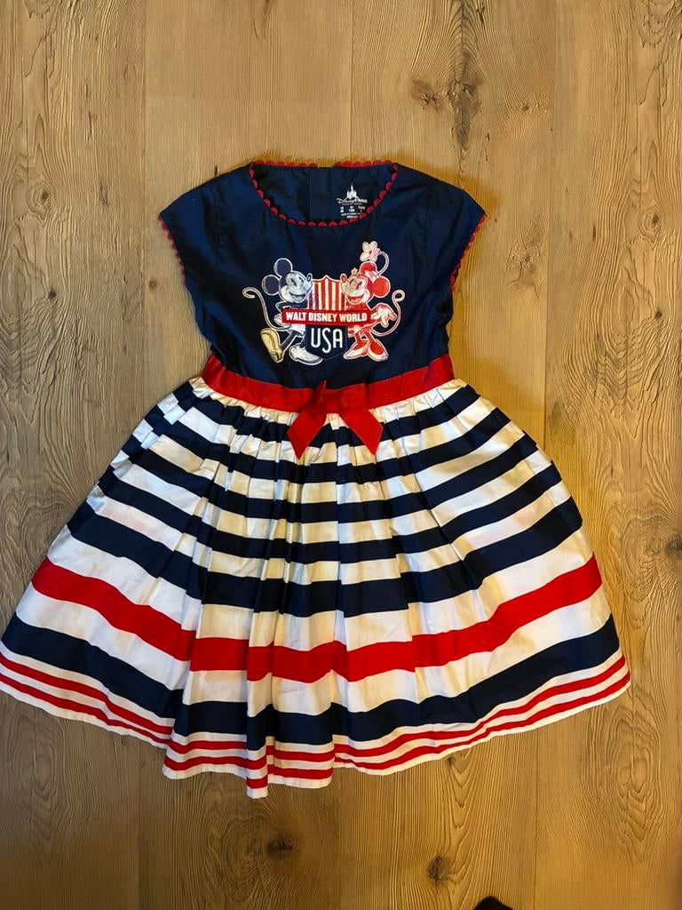 Mooie jurk maat 134 van mini en mickey mouse uit Disneyworld, Ophalen of Verzenden, Zo goed als nieuw, Meisje, Jurk of Rok