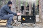 KMP01 Kampeerkachel -  Camping Houtskachel Met Oven - Zwart, Ophalen of Verzenden, Vrijstaand, Hout, Nieuw