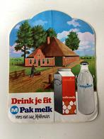 Sticker Drink je fit pak melk (Zuivel/Campina), Verzamelen, Merk, Zo goed als nieuw, Verzenden