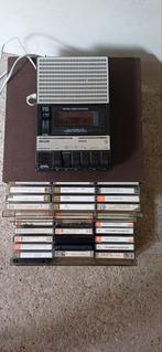 Vintage verzamelig casserecorder en box cassettebandjes, Ophalen of Verzenden