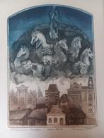 Ets Michael Jepkes 1992, Ingelijst, Antiek en Kunst, Kunst | Etsen en Gravures, Ophalen