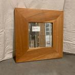 Spiegel (facet) – lijst van teakhout - 40 x 40 cm -TTM Wonen, Minder dan 50 cm, Www.ttmwonen.nl, Vierkant, Nieuw