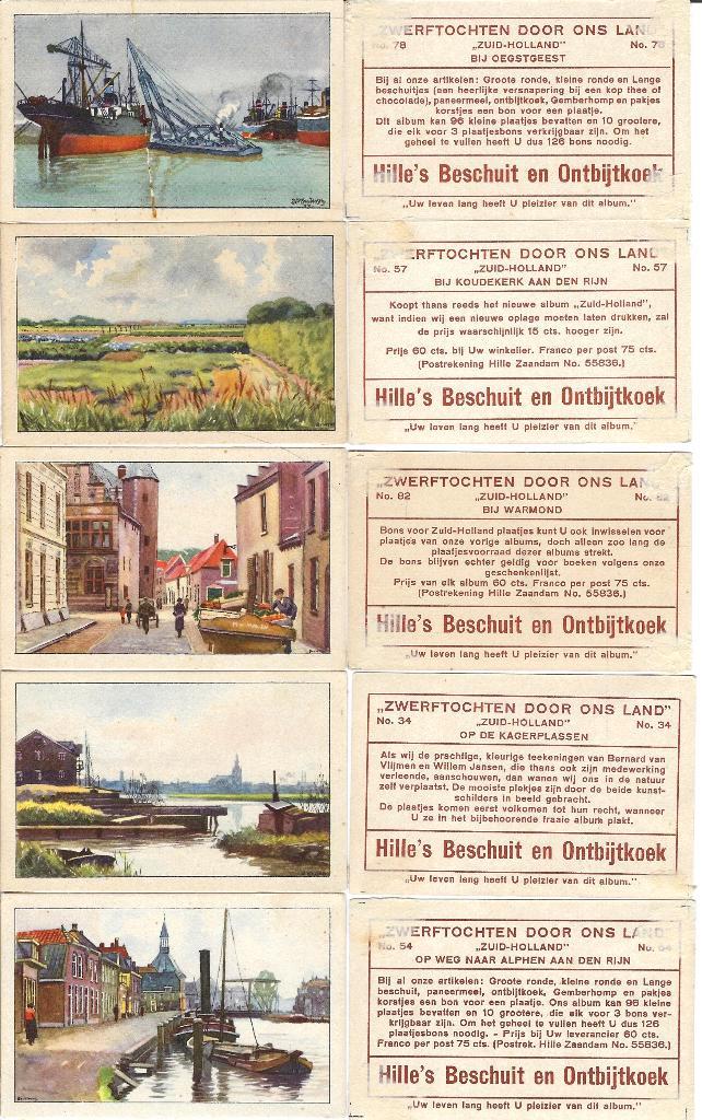 62 LOSSE PLAATJES ZWERFTOCHTEN DOOR ONS LAND ZUID-HOLLAND, Boeken, Prentenboeken en Plaatjesalbums, Zo goed als nieuw, Plaatjesalbum