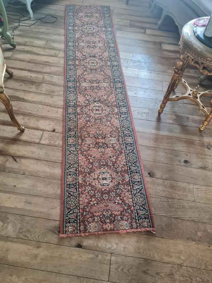 Vintage loper wol, Huis en Inrichting, Stoffering | Tapijten en Kleden, Zo goed als nieuw, 50 tot 100 cm, 200 cm of meer, Rechthoekig