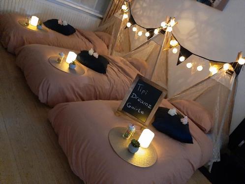 Slaapfeestje, tipi tentje, kinderfeestje, Hobby en Vrije tijd, Feestartikelen | Verhuur, Zo goed als nieuw, Ophalen of Verzenden