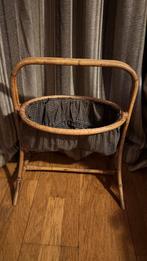 Retro vintage brei handwerk boek mand op pootjes, Ophalen of Verzenden, Rond, Riet