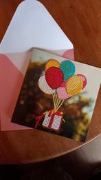 Kaart met envelop. Diamond painting. Ballonnen., Ophalen of Verzenden, Nieuw, Overige thema's