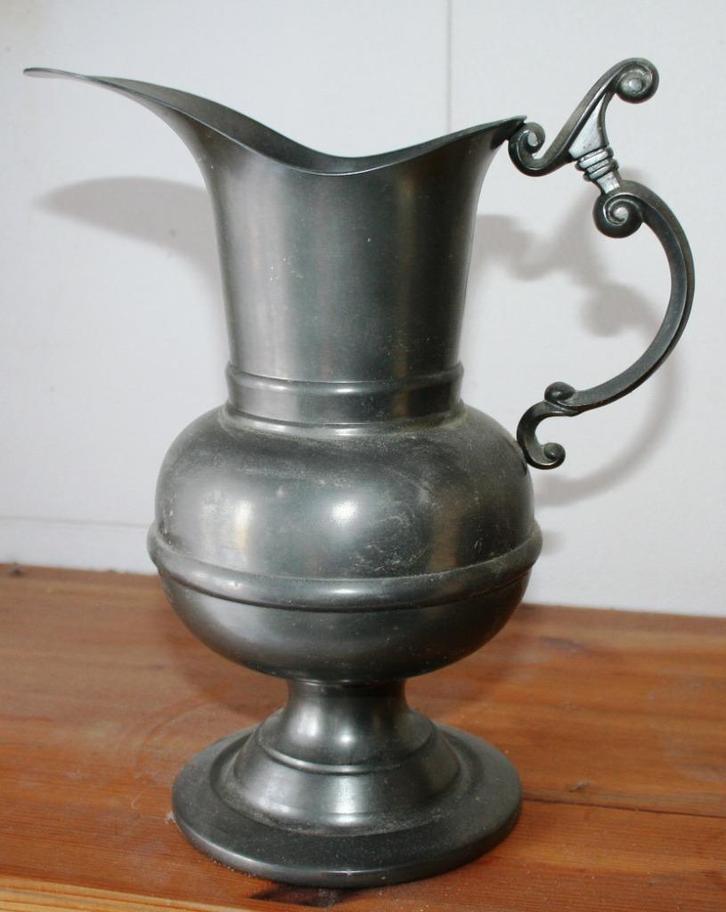 Tinnen schenkkan-kruik, Antiek en Kunst, Antiek | Tin, Ophalen of Verzenden