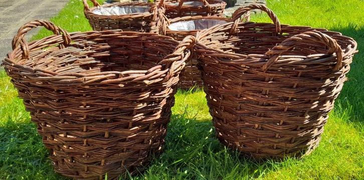 rieten manden, Huis en Inrichting, Woonaccessoires | Schalen en Manden, Nieuw, Mand, Rond, Riet, Ophalen