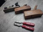 3 schaven en 2 beitels, 3 stuks zijn nooitgedagt, Doe-het-zelf en Verbouw, Gereedschap | Handgereedschap, Ophalen of Verzenden