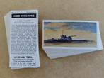 HMS 1902-1962 complete set 32 tea cards marine schepen Lyons, Ophalen, Kaart, Foto of Prent