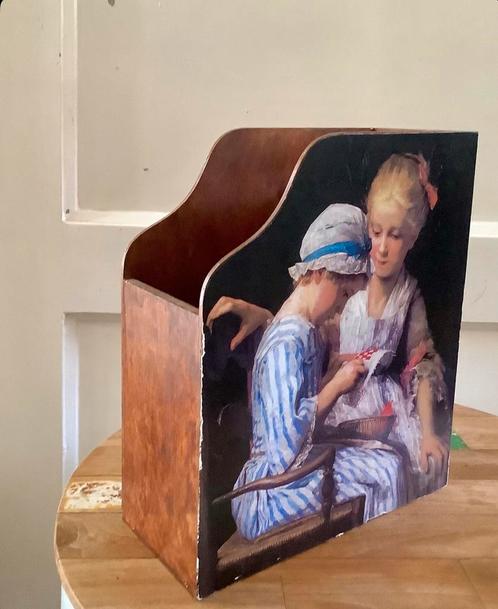 Vintage Lectuurhouder van de kleine borduursters,  uit 1875, Antiek en Kunst, Antiek | Woonaccessoires, Ophalen of Verzenden