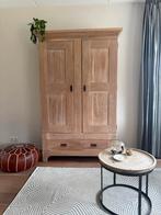 Eikenhouten kast met lade en legplanken, Ophalen, 100 tot 150 cm, Eikenhout, Zo goed als nieuw