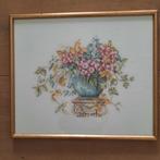 geborduurd schilderij bloemstuk in pot, Ophalen of Verzenden, Nieuw, Handborduren, Patroon