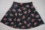 King Louie korte rok zwart roze bloemen mt M / 38 - 40 rozen, Kleding | Dames, Maat 38/40 (M), Zwart, Ophalen of Verzenden, Zo goed als nieuw