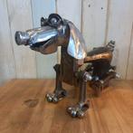 Metalen hond - oude naaimachine - upcycling - metal art, Ophalen of Verzenden, Zo goed als nieuw