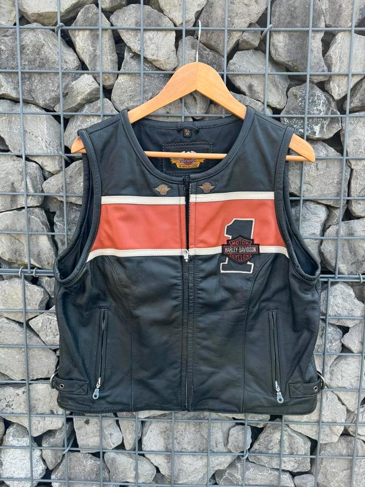 Harley Davidson lederen dames gilet XL, Motoren, Kleding | Motorkleding, Jas | leer, Dames, Tweedehands, Ophalen