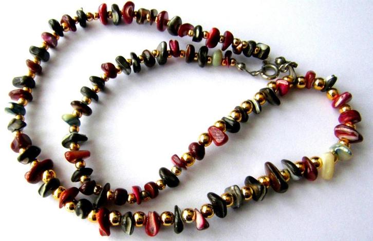 Prachtige ketting van halfedelstenen, Sieraden, Tassen en Uiterlijk, Kettingen, Zo goed als nieuw, Steen of Mineraal, Met edelsteen