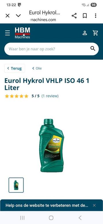 hydraulische olie voor bestelbus met laadklep beschikbaar voor biedingen