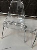 Transparante eetkamer stoelen, Huis en Inrichting, Ophalen, Kunststof, Gebruikt, Twee