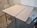 mooie uitklapbare formica tafel en 2 stoelen, Antiek en Kunst, Antiek | Meubels | Tafels, Ophalen
