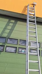 ladder 2 x 18 spots schuifladder, Doe-het-zelf en Verbouw, Ladders en Trappen, Ophalen, Gebruikt, Ladder, 4 meter of meer