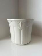 Witte bloempot Scheurich West Germany, Tuin en Terras, Bloempotten, Rond, Binnen, Ophalen of Verzenden, Zo goed als nieuw