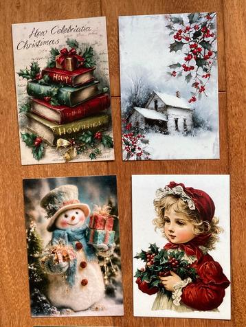 * 32 nw VINTAGE KERST ansichtkaarten Victoriaans nostalgisch beschikbaar voor biedingen